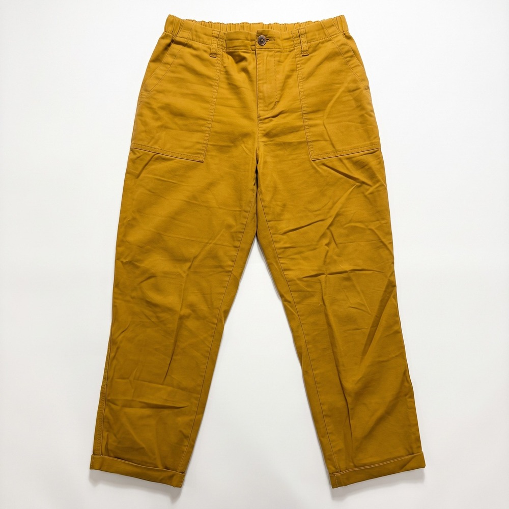 Old Navy Womens M Mustard Gold Utility Cargo Pants Boho Casual